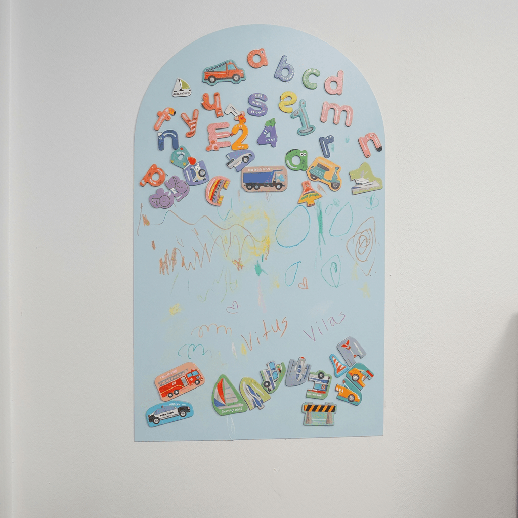 KidsBoard kreativ magnettavle til børn i himmelblå